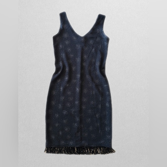 Vintage Dresses & Skirts - Vintage 90s Sparkly Beaded Fringe Dress – Made in Canada